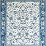 Ultra Soft Area Rug, Non Slip, Stain Resistant, Washable Area Rugs for Living Room, Bedroom, Sophisticated Transitional Floral Scheme(White)