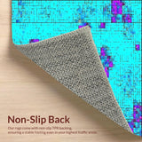 Cheerful Round Learning Floor Pads(Blue)