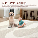 Artistic Cream and White Geometric Flow(Beige)