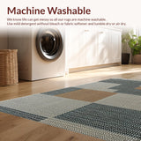 Ultra Soft Area Rug, Non Slip, Stain Resistant, Washable Area Rugs for Living Room, Bedroom, Foldable Machine Washable Kids Playroom Carpet(Gray)