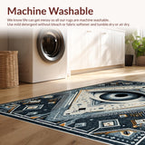 Dark Gray Rustic Medallion Accent(Gray)