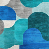 Ultra Soft Area Rug, Non Slip, Stain Resistant, Washable Area Rugs for Living Room, Bedroom, Modern Abstract Blue Teal Living Room Rug(Blue)