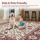 Ultra Soft Area Rug, Non Slip, Stain Resistant, Washable Area Rugs for Living Room, Bedroom, Boho Runner for Hallway and Entryway(Beige)