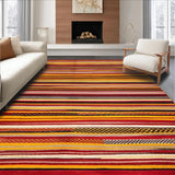 Elegant Woven Striped Motif(Red)