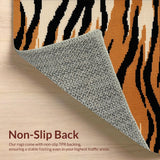 Ultra Soft Area Rug, Non Slip, Stain Resistant, Washable Area Rugs for Living Room, Bedroom, Non-Slip Tiger Skin Playroom Area Carpet(Brown)