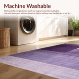 Ultra Soft Area Rug, Non Slip, Stain Resistant, Washable Area Rugs for Living Room, Bedroom, Modern Solid Texture Rug With Urban Chic Velvet Finish And Deep Purple Hue(Purple)