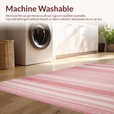 Ultra Soft Area Rug, Non Slip, Stain Resistant, Washable Area Rugs for Living Room, Bedroom, Vintage Shag Textured Earthy Charm(Pink)