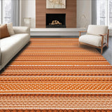 Ultra Soft Area Rug, Non Slip, Stain Resistant, Washable Area Rugs for Living Room, Bedroom, Elegant Tassel Accented Style(Orange)