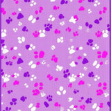 Ultra Soft Area Rug, Non Slip, Stain Resistant, Washable Area Rugs for Living Room, Bedroom, Whimsical Colorful Paw Print Aesthetic(Purple)
