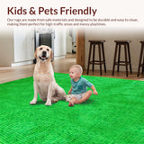 Ultra Soft Area Rug, Non Slip, Stain Resistant, Washable Area Rugs for Living Room, Bedroom, Eclectic Tropical Animal Pattern Mix(Green)