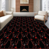 Spooky Cat Inspired Floor Covering(Black)
