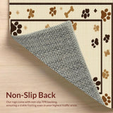 Ultra Soft Area Rug, Non Slip, Stain Resistant, Washable Area Rugs for Living Room, Bedroom, Rustic Earthy Animal Print Motif(Beige)