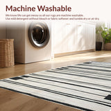 Ultra Soft Area Rug, Non Slip, Stain Resistant, Washable Area Rugs for Living Room, Bedroom, Elegant Earthy Tone Geometric Design(Gray)
