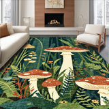 Ultra Soft Area Rug, Non Slip, Stain Resistant, Washable Area Rugs for Living Room, Bedroom, Charming Rustic Wildflower Arrangement(Green)
