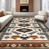 Ultra Soft Area Rug, Non Slip, Stain Resistant, Washable Area Rugs for Living Room, Bedroom, Tribal Earthy Color Fusion(Brown)