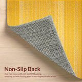 Ultra Soft Area Rug, Non Slip, Stain Resistant, Washable Area Rugs for Living Room, Bedroom, Charming Solid Mustard Shag Style(Yellow)