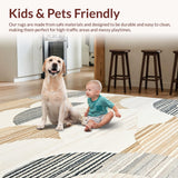 Ultra Soft Area Rug, Non Slip, Stain Resistant, Washable Area Rugs for Living Room, Bedroom, Rustic Minimalist Beige Texture(Beige)