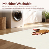 Ultra Soft Area Rug, Non Slip, Stain Resistant, Washable Area Rugs for Living Room, Bedroom, Vibrant Playful Farmhouse Aesthetic(Brown)
