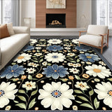 Vibrant Tiled Botanical Arrangement(Black)