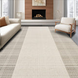 Ultra Soft Area Rug, Non Slip, Stain Resistant, Washable Area Rugs for Living Room, Bedroom, Trendy Urban Symmetrical Design(Beige)