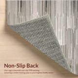 Ultra Soft Area Rug, Non Slip, Stain Resistant, Washable Area Rugs for Living Room, Bedroom, Vibrant Earthy Hues Motif(Gray)