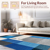 Ultra Soft Area Rug, Non Slip, Stain Resistant, Washable Area Rugs for Living Room, Bedroom, Geometric Pattern Bedroom Area Rug for High Traffic Spaces(Gray)