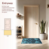 Contemporary Distressed Floral Harmony(Black)
