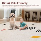 Ultra Soft Area Rug, Non Slip, Stain Resistant, Washable Area Rugs for Living Room, Bedroom, Colorful Retro Bathroom Mat for Music Lovers(Red)