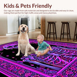Ultra Soft Area Rug, Non Slip, Stain Resistant, Washable Area Rugs for Living Room, Bedroom, Striking Dark Romantic Imagery(Purple)