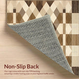Ultra Soft Area Rug, Non Slip, Stain Resistant, Washable Area Rugs for Living Room, Bedroom, Rustic Earthy Tiled Aesthetic(Beige)