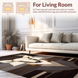 Ultra Soft Area Rug, Non Slip, Stain Resistant, Washable Area Rugs for Living Room, Bedroom, Vibrant Wildlife Inspired Texture(Brown)