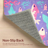 Ultra Soft Area Rug, Non Slip, Stain Resistant, Washable Area Rugs for Living Room, Bedroom, Whimsical Pastel Ombre Texture(Purple)