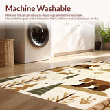 Ultra Soft Area Rug, Non Slip, Stain Resistant, Washable Area Rugs for Living Room, Bedroom, Whimsical Playful Animal Themed Decor(Beige)