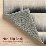 Ultra Soft Area Rug, Non Slip, Stain Resistant, Washable Area Rugs for Living Room, Bedroom, Contemporary Striped Artistic Floor Covering With Nonslip Base For Home(Gray)