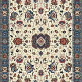 Ultra Soft Area Rug, Non Slip, Stain Resistant, Washable Area Rugs for Living Room, Bedroom, Chic Earthy Floral Motif(Beige)