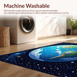 Ultra Soft Area Rug, Non Slip, Stain Resistant, Washable Area Rugs for Living Room, Bedroom, Non-Slip Geographic Carpet for Living Room(Blue)