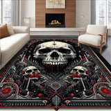Ultra Soft Area Rug, Non Slip, Stain Resistant, Washable Area Rugs for Living Room, Bedroom, Dark Occult Inspired Decor(Black)