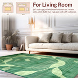 Contemporary Plush Swirl Motif(Green)