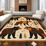 Ultra Soft Area Rug, Non Slip, Stain Resistant, Washable Area Rugs for Living Room, Bedroom, Vibrant Youthful Contemporary Look(Brown)