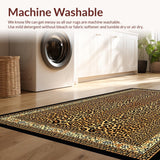 Ultra Soft Area Rug, Non Slip, Stain Resistant, Washable Area Rugs for Living Room, Bedroom, Luxurious Soft Textured Pattern(Brown)