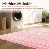 Ultra Soft Area Rug, Non Slip, Stain Resistant, Washable Area Rugs for Living Room, Bedroom, Sleek Blush Neutral Elegance(Pink)