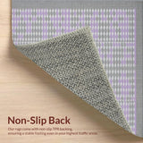 Ultra Soft Area Rug, Non Slip, Stain Resistant, Washable Area Rugs for Living Room, Bedroom, Subtle Modern Tiled Aesthetic(Gray)