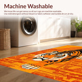 Ultra Soft Area Rug, Non Slip, Stain Resistant, Washable Area Rugs for Living Room, Bedroom, High Pile Animal Print Bathroom Accent Carpet(Orange)