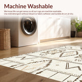 Ultra Soft Area Rug, Non Slip, Stain Resistant, Washable Area Rugs for Living Room, Bedroom, Sophisticated Minimalist Shag Style(Beige)