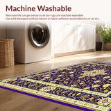 Ultra Soft Area Rug, Non Slip, Stain Resistant, Washable Area Rugs for Living Room, Bedroom, Victorian Era Antique(Purple)