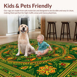 Ultra Soft Area Rug, Non Slip, Stain Resistant, Washable Area Rugs for Living Room, Bedroom, Vintage Green Tribal Living Room Stain-Resistant Rug(Green)