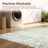 Ultra Soft Area Rug, Non Slip, Stain Resistant, Washable Area Rugs for Living Room, Bedroom, Chic Rustic Animal Print Style(Beige)