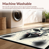 Ultra Soft Area Rug, Non Slip, Stain Resistant, Washable Area Rugs for Living Room, Bedroom, Vibrant Rustic Farm Animal Artwork(Gray)