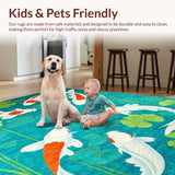 Artistic Nature Themed Indoor Mat(Blue)