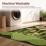 Ultra Soft Area Rug, Non Slip, Stain Resistant, Washable Area Rugs for Living Room, Bedroom, Chic Woodland-Inspired Decorative Accent(Brown)